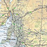 Australia Terrain & Road Wall Map 1000mm x 875mm