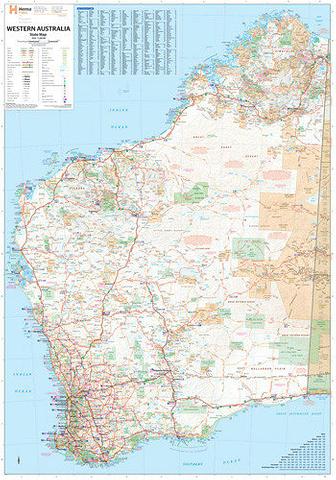Western Australia State Map Hema 1000x700mm