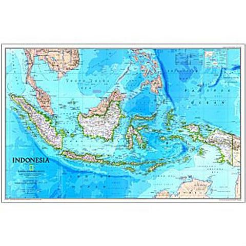 Indonesia Wall Map - 790 mm x 520 mm