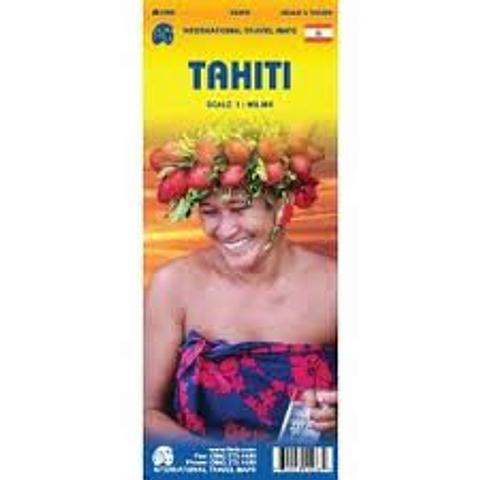 Tahiti - folded map