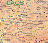 Vietnam, Laos and Cambodia - folded map