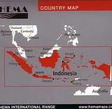 Indonesia and Malaysia - folded map