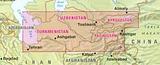 Central Asia - folded map