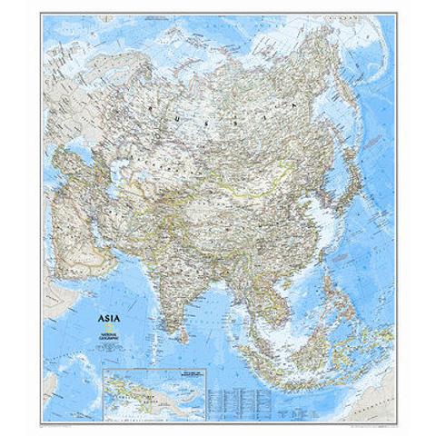Asia Wall Map - by National Geographic 965mm x 845mm