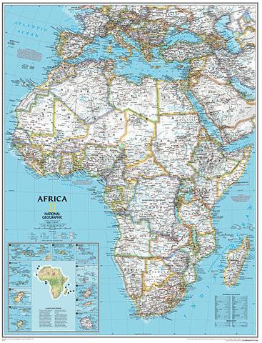 Africa Wall Map by National Geographic 780mm x 610mm