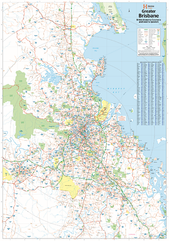 Brisbane & Region Supermap - Wall Map
