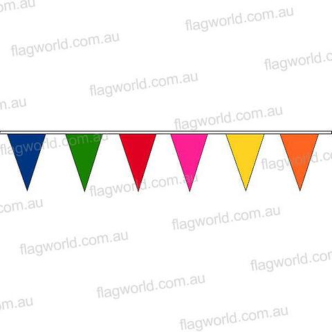 Bunting - Multi coloured pennants -