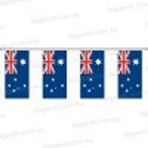 Australian Flag Bunting - 10 m - multiple flags