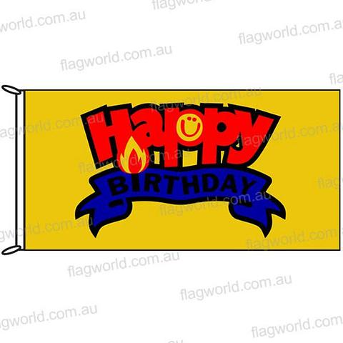 Happy Birthday Flag - 1800 x 900 mm