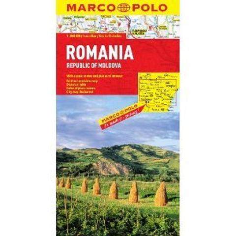 Romania and Moldova - folded map by Marco Polo