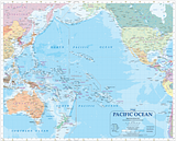 Pacific Ocean - folded map by Hema