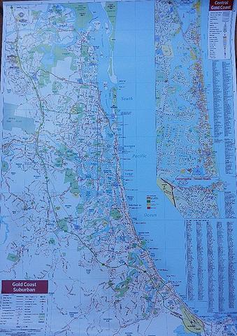 Gold Coast - Suburban Wall Map