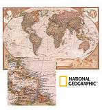 World Mural Map - Antique look by National Geographic
