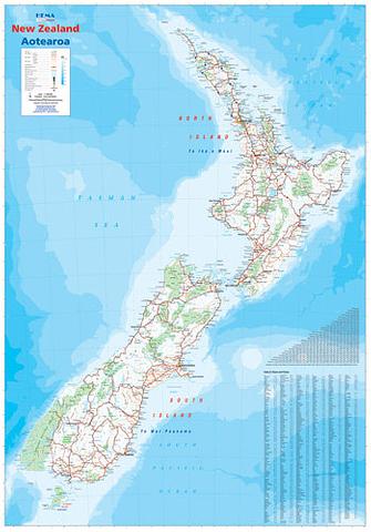 New Zealand - Wall Map