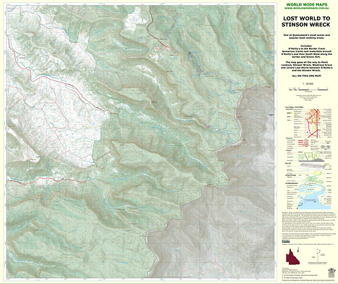 Lost World and Stinson Wreck - Topographic Map