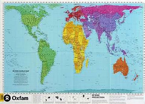Peters Project World Wall Map - Laminated