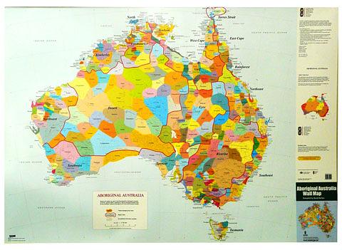 Aboriginal Australia, Indigenous Australia - Wall Map