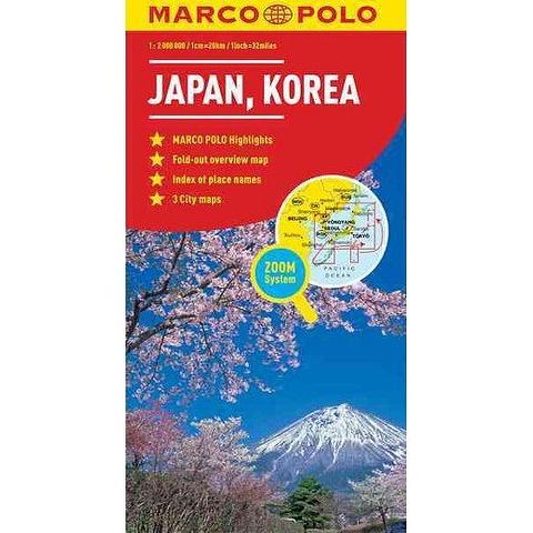Japan, Korea - Folded Map