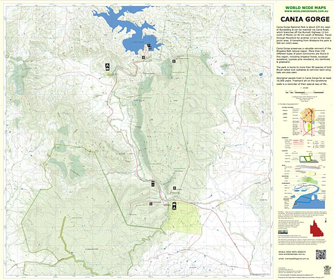 Cania Gorge - Topo Map 25k