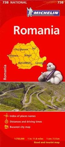 Romania - folded map by Michelin