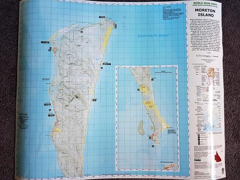 Moreton Island Wall Map