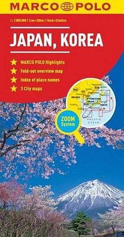 Japan, Korea Map by Marco Polo