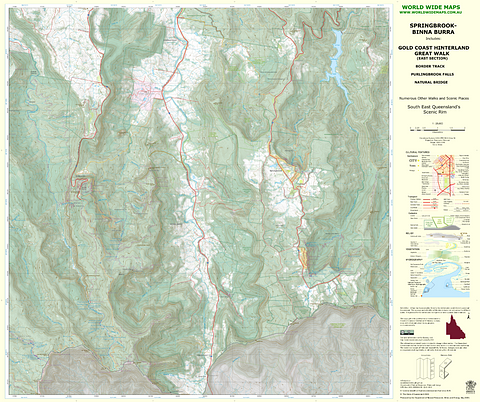 Springbrook - Binna Burra Great Walk Topographic Map